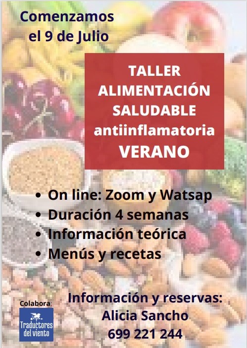 Taller de Alimentación Saludable Antiinflamatoria Verano